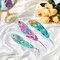 6 Pcs Diamond Painting Bookmarks Kits DIY 5d Feather Bookmark Rhinestone DIY Bookmarks Crystal Diamond Art Acrylic for Adult Arts Supply Crafts Gifts